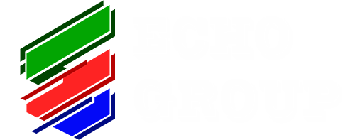 white echogroup logo